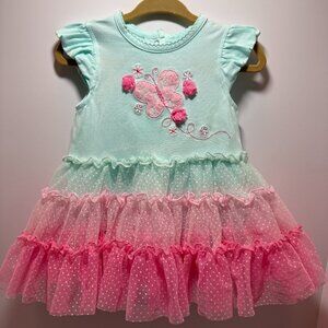 Little Me Butterfly Tulle Dress / Tutu Dress / size 6 months